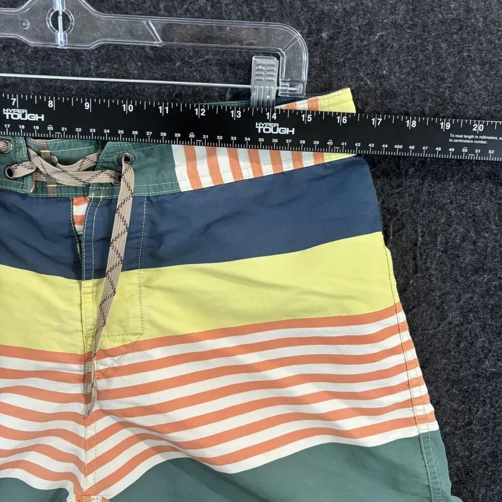 Patagonia Wavefarer Board Shorts Men's 32 Striped Swim Trunks Cargo Pocket